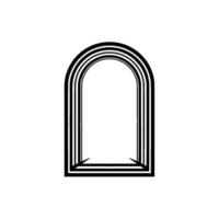 Minimalist Arch Window, Geometric vector