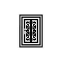 Geometric Window, Intricate Ornamentation, Minimalist vector
