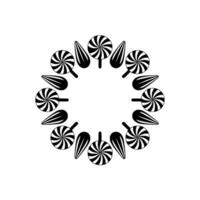 Circular Swirls Minimalist Candy Motif vector