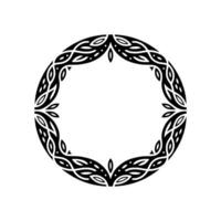 Intricate Celtic Circle Frame, Minimalist vector