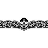 Celtic Tree of Life Border, Intricate - Knotwork vector