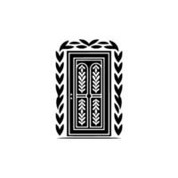 Ornate Doorway Emblem, Symbolic Transition vector