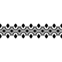 Art Deco Wave Border Geometric Ornamentation, Minimalist vector