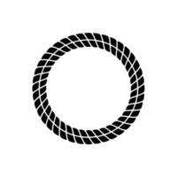 Minimalist Rope Circle, Modern Emblem, Circular Motif vector