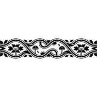Stylized Floral Border, Art Nouveau Inspired - Art nouveau vector