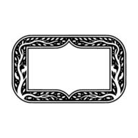 Elegant Oval Frame, Rustic Deer Motif, Vintage vector