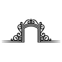 Elegant Archway, Intricate Ornamentation, Minimalist vector