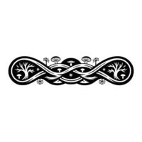 Woven Forest Emblem, Organic Border, Mythical Symbol vector