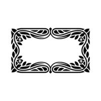 Art Nouveau Frame, Elegant Botanical Border, Vintage, Ornament vector