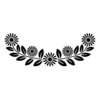 Stylized Floral Garland, Minimalist - Decorative vector