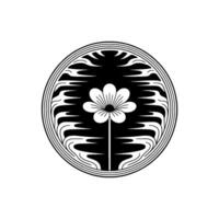 Abstract Floral Emblem, Circular Wave vector