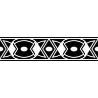 Geometric Border, Art Deco Pattern, Black White, Decorative vector