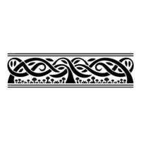 Intricate Celtic Border, Stylized Mushroom Motif, Ornamentation vector