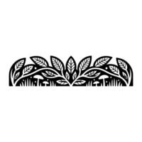 Stylized Leaf Border, Minimalist Botanical, Decorative vector