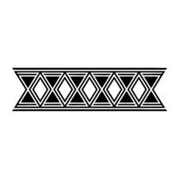 Geometric Deco Border, Minimalist, Black White - Pattern - Linear vector