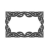 Intricate Celtic Frame, Botanical Ornamentation, Vintage, Ornament vector