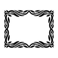 Intricate Black Silver Frame, Decorative Border vector