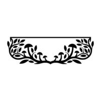 Elegant Botanical Border, Vintage Element - Mushroom vector