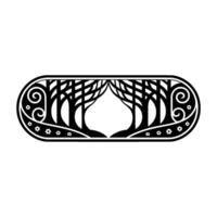 Elegant Archway Silhouette with Floral Ornamentation vector
