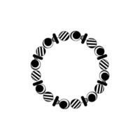 Circular Geometric Pattern, Minimalist, Abstract vector