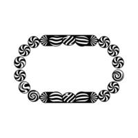 Geometric Spiral Border, Retro Wave Pattern vector