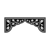 Art Deco Branch Ornament, Elegant Border vector