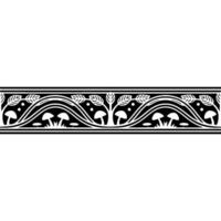 Art Nouveau Botanical Border, Elegant Decorative Element - Foliage vector