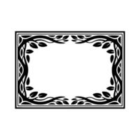 Art Nouveau Botanical Frame, Elegant Ornamentation - Ornament vector