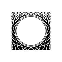 Organic Frame, Botanical Border, Minimalist vector
