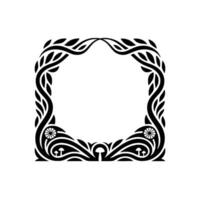 Art Nouveau Frame Botanical Ornamentation, Elegant Border vector