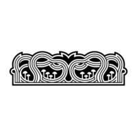 Intricate Celtic Mushroom Border, Vintage Style vector