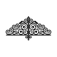 Intricate Black Swirl Ornament, Decorative Border Element vector