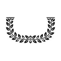 Elegant Laurel Wreath, Minimalist, Symbolic Award, Floral vector