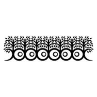 Stylized Tree Border, Minimalist, Organic Rhythm vector