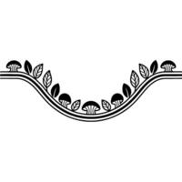Stylized Forest Border, Minimalist Botanical - Foliage vector
