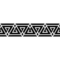Geometric Deco Border, Black Grey, Stylized Triangles vector