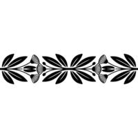 Stylized Botanical Border, Art Deco Inspired - Floral vector