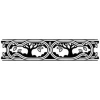 Intricate Celtic Tree Border, Vintage vector