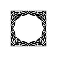 Intricate Celtic Frame, Mushroom Motif, Vintage vector