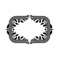 Elegant Botanical Frame, Vintage, Minimalist Ornamentation, Art deco vector