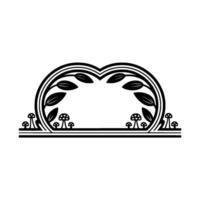 Art Deco Botanical Frame, Elegant Ornamentation, Ornament vector