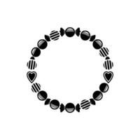 Sweet Circle Candy Heart Motif, Minimalist vector