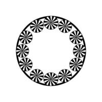 Geometric Radial Pattern, Minimalist, Circular Motif - Symmetry vector