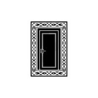 Geometric Portal, Intricate Border, Minimalist vector