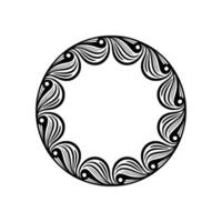 Intricate Circular Ornament, Minimalist - Circle - Lineart vector