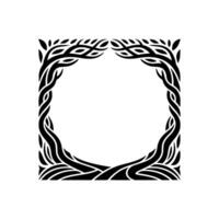 Intricate Tree Frame, Symbolic Border, Organic vector
