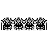 Stylized Tree Border, Vintage Botanical Illustration, Trees vector