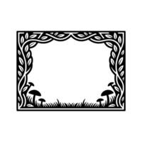 Stylized Forest Border, Intricate Leaf vector