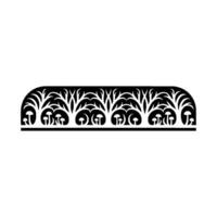 Stylized Mushroom Border, Art Nouveau Inspired - Ornamental vector
