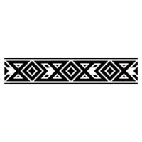 Geometric Tribal Border, Grayscale Gradient, Pattern vector